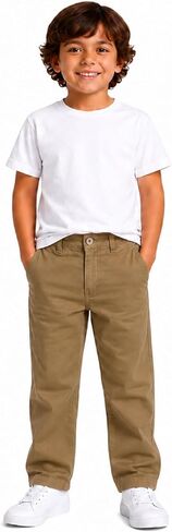 Volcom Toddler Boys Chino Pants - Stretch Woven Performance Button Closure Boys Uniform Pants with Pockets for Casual Wear in Kuwait