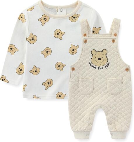Disney Winnie the Pooh Baby Boys Long Sleeve Shirt and Overalls 2-Piece Set for Infant in Kuwait
