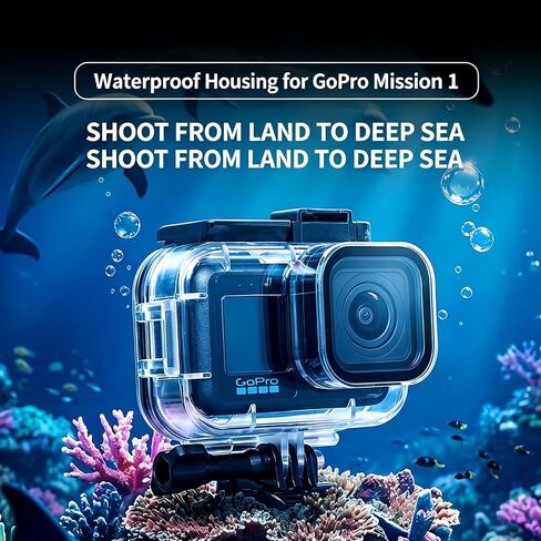 Waterproof Case for GoPro Mission 1 Pro/1,Dive Case Protective Shell Action Camera Accessories Diving Photography for GoPro Mission 1/Pro in Kuwait