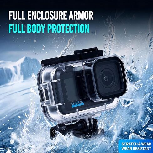 Waterproof Case for GoPro Mission 1 Pro/1,Dive Case Protective Shell Action Camera Accessories Diving Photography for GoPro Mission 1/Pro in Kuwait