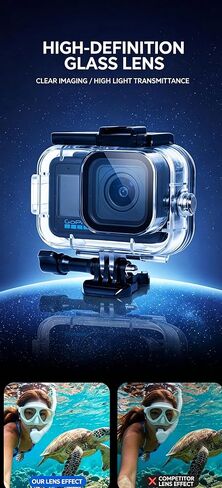 Waterproof Case for GoPro Mission 1 Pro/1,Dive Case Protective Shell Action Camera Accessories Diving Photography for GoPro Mission 1/Pro in Kuwait