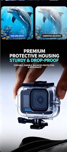 Waterproof Case for GoPro Mission 1 Pro/1,Dive Case Protective Shell Action Camera Accessories Diving Photography for GoPro Mission 1/Pro in Kuwait