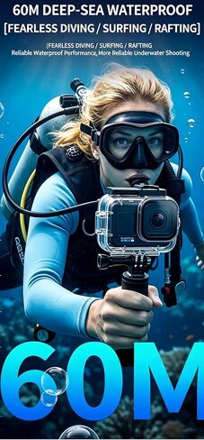 Waterproof Case for GoPro Mission 1 Pro/1,Dive Case Protective Shell Action Camera Accessories Diving Photography for GoPro Mission 1/Pro in Kuwait