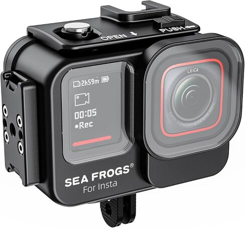 Sea frogs Camera Housing Compatible with Insta360 Ace Pro/Ace Pro 2 | Waterproof IPX8 Rated Depth 60m/ 197ft Dive Case for Snorkeling Scuba Surf in Kuwait