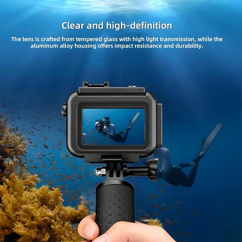 Sea frogs Camera Housing Compatible with Insta360 Ace Pro/Ace Pro 2 | Waterproof IPX8 Rated Depth 60m/ 197ft Dive Case for Snorkeling Scuba Surf in Kuwait