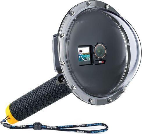 Underwater Dome Port Waterproof Case for DJI Osmo Action 5 Pro 4 3 | HD Dome Lens Cover with Floating Hand Grip for 147ft Scuba Diving Snorkeling and Split Photography in Kuwait
