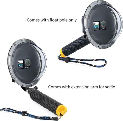 Underwater Dome Port Waterproof Case for DJI Osmo Action 5 Pro 4 3 | HD Dome Lens Cover with Floating Hand Grip for 147ft Scuba Diving Snorkeling and Split Photography in Kuwait