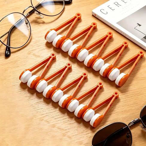 1pc Portable Microfiber Eyeglass Cleaner Brush, Lens Wiping Tool for Glasses, Screens & Sunglasses in Kuwait