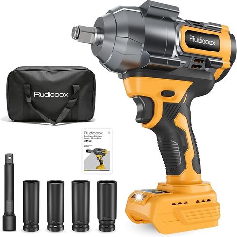 Impact Wrench Compatible with DeWalt Battery -1107Ft-lbs(1500N.m) | Impact Driver, 1/2" Impact Gun 3-Speed High Torque Power Tool for Home Car Pickup Truck RV Mower (No Battery) in Kuwait