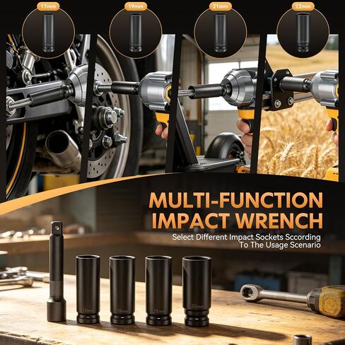 Impact Wrench Compatible with DeWalt Battery -1107Ft-lbs(1500N.m) | Impact Driver, 1/2" Impact Gun 3-Speed High Torque Power Tool for Home Car Pickup Truck RV Mower (No Battery) in Kuwait