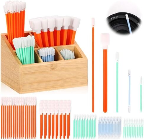 250 Pcs Foam Cleaning Swab Kit 5 Types Lint-Free Foam Swab Sticks with Storage Box Micro Cleaning Sponge Tip Swabs for Electronics Printer Cameras Optical Lenses Equipment Gun Automotive Detailing in Kuwait