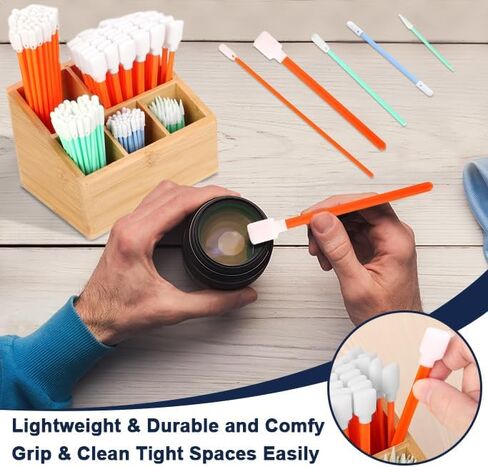 250 Pcs Foam Cleaning Swab Kit 5 Types Lint-Free Foam Swab Sticks with Storage Box Micro Cleaning Sponge Tip Swabs for Electronics Printer Cameras Optical Lenses Equipment Gun Automotive Detailing in Kuwait