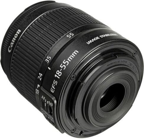 Canon EF-S 18-55mm is II Lens for Canon DSLR APS-C Cameras Compact Everyday Zoom with Image Stabilization (2042B002) + Photo Software + Lens Filter Kit + Cleaning Kit + Cap Keeper (7pc Bundle) in Kuwait