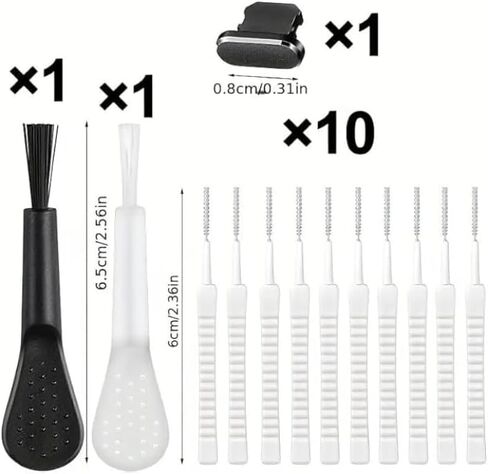 13 PCS Phone Charging Port Cleaner Kit, USB Port & Speaker Dust Removal Tools, Anti-Clog Cleaning Brushes with Dust Plugs for iPhone, Android, Laptop, Earphones, Electronics in Kuwait