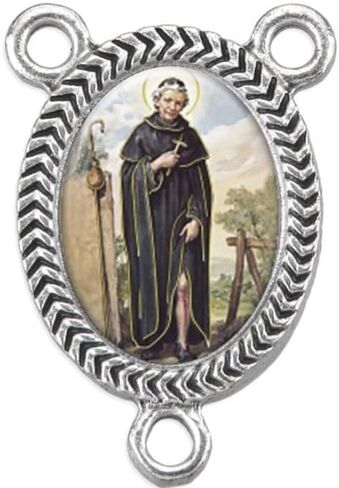 Westmon Works St Peregrine Rosary Centerpiece Set Italian Metal Center Medal with Saint Prayer Holy Card in Kuwait