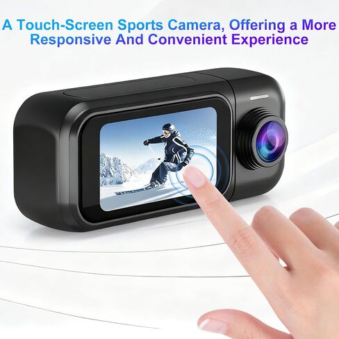 OBEST Mini Body Camera 128GB, 1080P Thumb Size Action Camera with 1.5inch LCD Touch Screen & Charging Case, Hands-Free POV Recording, Wearable Portable Camcorder for Work Travel Vlog Swim in Kuwait