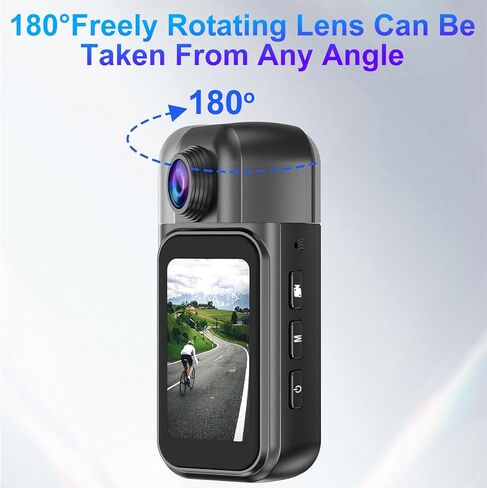OBEST Mini Body Camera 128GB, 1080P Thumb Size Action Camera with 1.5inch LCD Touch Screen & Charging Case, Hands-Free POV Recording, Wearable Portable Camcorder for Work Travel Vlog Swim in Kuwait