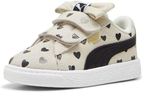 PUMA Toddler Girls Suede Classic Lf Re-Bow Slip On Sneakers Shoes Casual - Off White in Kuwait
