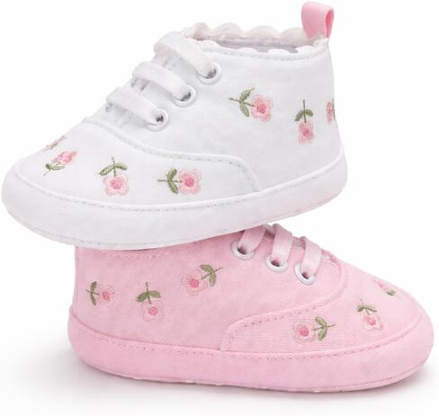 Baby Boy Girls Shoes First Walking Sneakers, Soft Flexible Sole Infant Shoes, Wide Toe Box Toddler Shoes, Breathable Anti-Slip Prewalker for 0 6 12 18 Months in Kuwait