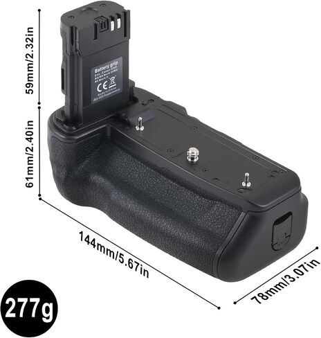 Replacement BG-R20 Vertical Battery Grip for Canon EOS R5II R5 R5C R6 R6II R6III DSLR Camera,Holds Up tp Two LP-E6 LP-E6NH LP-E6N Batteries for Extended Shooting,Built-in Battery Cover Holder in Kuwait