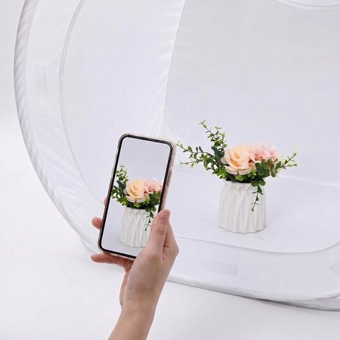 Sabary 24x24 Portable Photo Studio Shooting Tent, Foldable Light Cube Diffusion Soft Box Tent with 4 Colors Backdrops and 2 Pairs Cotton Gloves for Product Photography in Kuwait