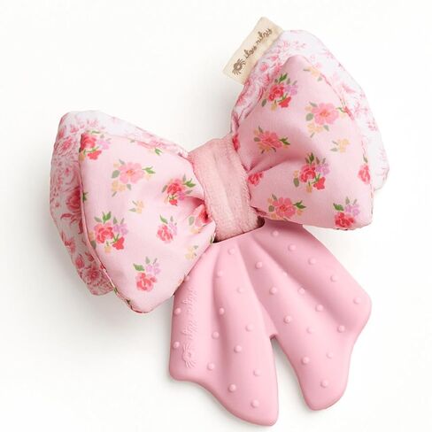 Itzy Ritzy Crinkle Teether Toy – Bow Teething Toy Includes Silicone, Velour & Crinkle Material – Features Multiple Textures for Teething Relief – Designed for Ages 3 Months and Up (Bows) in Kuwait