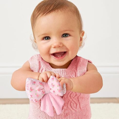 Itzy Ritzy Crinkle Teether Toy – Bow Teething Toy Includes Silicone, Velour & Crinkle Material – Features Multiple Textures for Teething Relief – Designed for Ages 3 Months and Up (Bows) in Kuwait