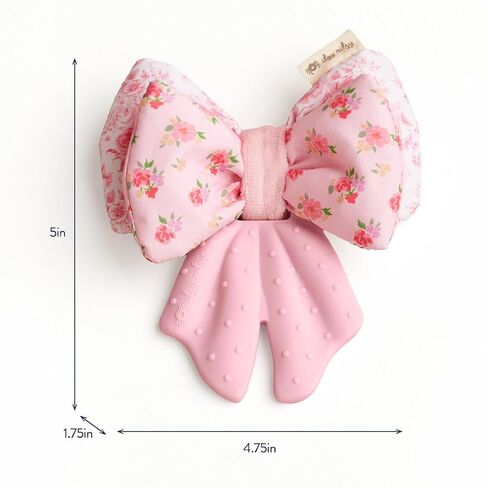 Itzy Ritzy Crinkle Teether Toy – Bow Teething Toy Includes Silicone, Velour & Crinkle Material – Features Multiple Textures for Teething Relief – Designed for Ages 3 Months and Up (Bows) in Kuwait