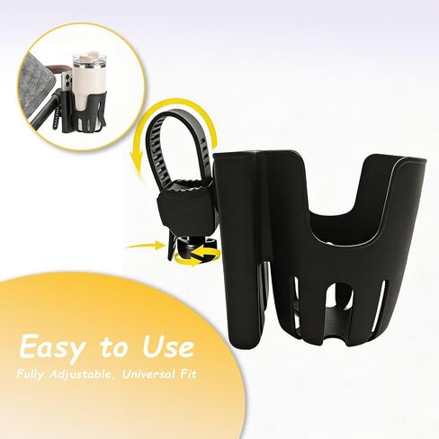 Cup Holder Compatible with UPPAbaby Vista V3 Cruz | 360 Degree Rotatable,Strap Cup Holder with Phone Slot Compatible with Accmor in Kuwait