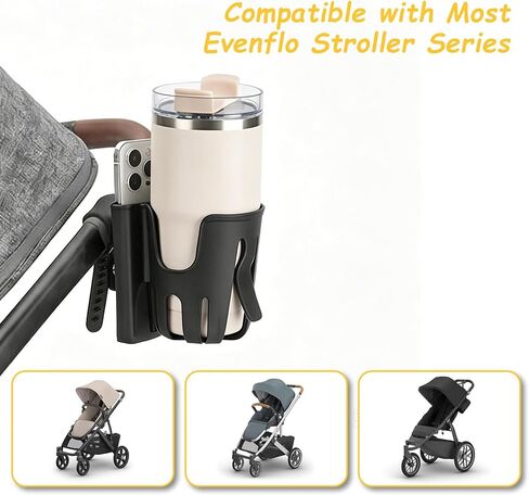Cup Holder Compatible with UPPAbaby Vista V3 Cruz | 360 Degree Rotatable,Strap Cup Holder with Phone Slot Compatible with Accmor in Kuwait