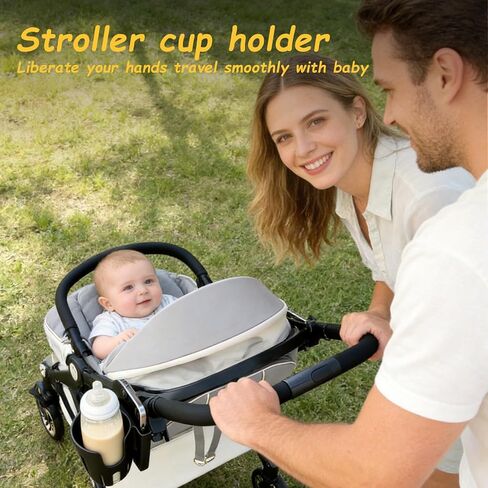 Cup Holder Compatible with UPPAbaby Vista V3 Cruz | 360 Degree Rotatable,Strap Cup Holder with Phone Slot Compatible with Accmor in Kuwait
