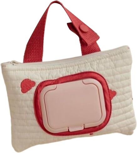 Stylish Bear Embroidery Wet Wipe Pouches Baby Wipe Hanging Pouches For Baby Strollers Excellent For Travel & Daily Use Diaper Bag Attaches in Kuwait