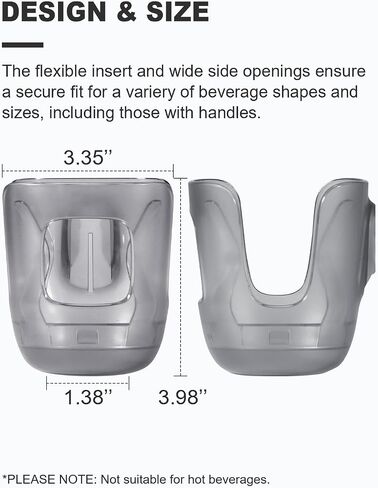 Stroller Cup Holder, Baby Cup Holder Compatible with UPPAbaby Vista, Cruz and Minu Strollers – Fits Most Cup Sizes, Quick-Release Design, 1 Pack in Kuwait
