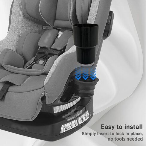 Cup Holder Adapter Compatible with Nuna Rava Car Seats, Upgraded Widened Design Fits Most Kids Water Bottles (Black) (1pc) in Kuwait