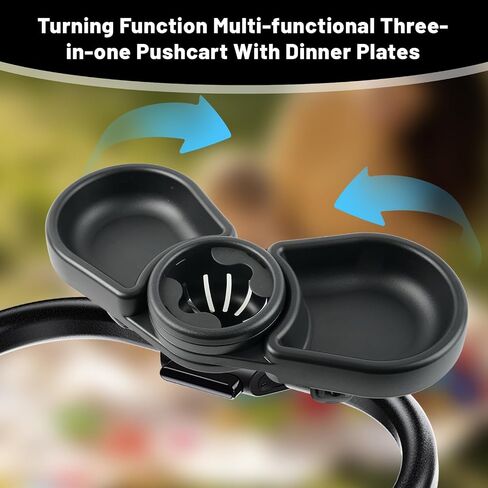 Snack Tray Compatible with Joie Stroller,BPA-Free 3in1 Stroller Snack Tray | with Deep Cup Holder, Universal Fit for Snacking On The Go, Easy Install Stroller Travel Accessories in Kuwait