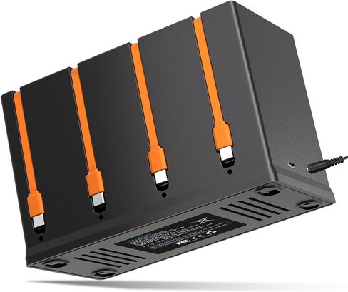 JYJZPB 4-Slot Battery Charging Station Fit for Moultrie Edge Batteries | for Cellular Trail Camera Edge 2, Edge 3, Edge 2 Pro, Edge Battery, Cartridge Charger Includes 12V 5A Wall Charger in Kuwait