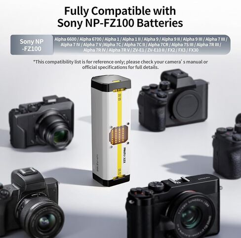 PHOTOOLEX BB4 4-Slot Battery Charger for NP-FZ100 Batteries | 60W USB-C Fast Charger Compatible with Sony A7iii, A7iv, FX30, FX3, A6700, A6600, EOS R5 R6 R7 5D 6D 7D Mark II Cameras in Kuwait