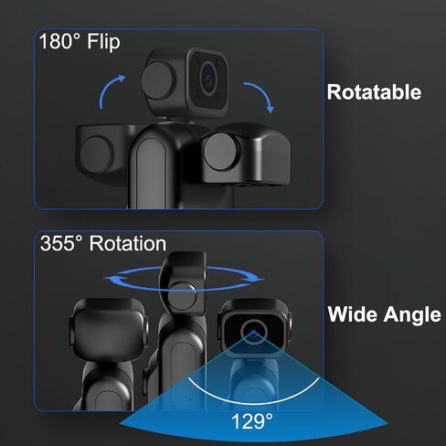 2K Window Camera, Clip-on Body Camera, Wireless 2.4GHz WiFi, Night Vision, Motion Detection, Dual Rotations, Wide Angle, 64GB Card, Suction Cup Mount, Indoor & Outdoor Home Security Camera in Kuwait
