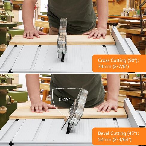Table Saw, 10 in 15A Multifunctional Saw with Stand & Push Stick for Jobside, 90° Cross Cut & 0-45° Bevel Cut, Cutting Speed Up to 5000RPM, Adjustable Blade Height, Ideal for Woodworking, Grey in Kuwait