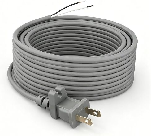 36Ft Vacuum Replacement Power Cord | 17 Guage 2-Prong Extension Cable Fit for Shark Bissell Hoover Electrolux Eureka Sanitaire Kenmore Upright Vacuum in Kuwait