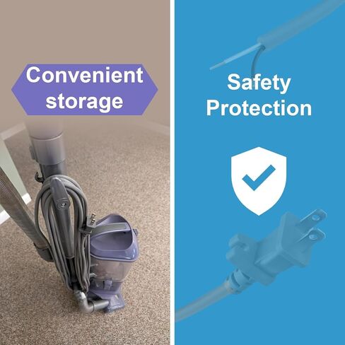 36Ft Vacuum Replacement Power Cord | 17 Guage 2-Prong Extension Cable Fit for Shark Bissell Hoover Electrolux Eureka Sanitaire Kenmore Upright Vacuum in Kuwait