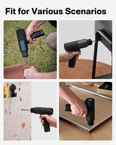 HOTO 40-Piece Tool Kit, Household Essentials tool Set + HOTO Cordless Brushless Drill 12V in Kuwait