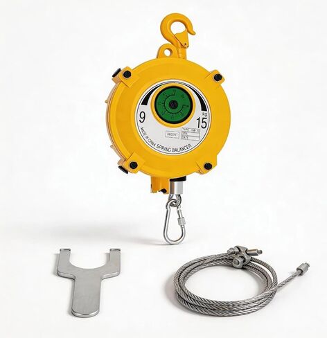Spring Balancer, 11-20lbs(5-9Kg) Retractable Spring Tool Balancer Hanging Holding Equipment with 59.06in Wire Rope and Hook in Kuwait