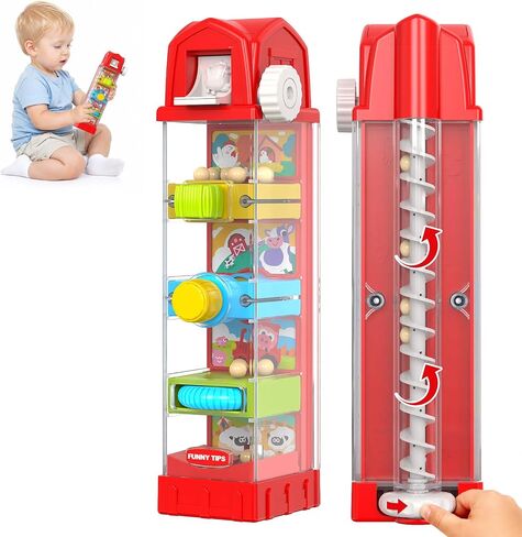 Farm Egg Drop Montessori Toys for 3 4 5 6 Year Old Boys Girls, Toddler Fine Motor Activity Toy with 5 Activity Centers, Cause and Effect Learning, Quiet Sensory Travel Toy Christmas Birthday Gifts in Kuwait