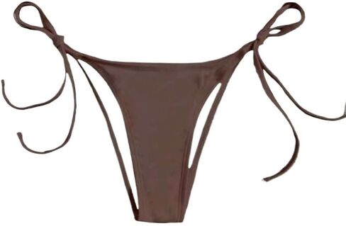 Women's Solid Color Tie-Front Bikini Bottom Bikinis in Kuwait