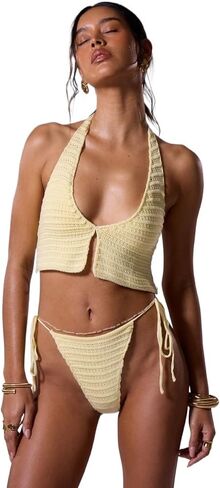 Womens Summer Beach Tie Side Bikini Bottoms Bathing Suit Spring in Kuwait