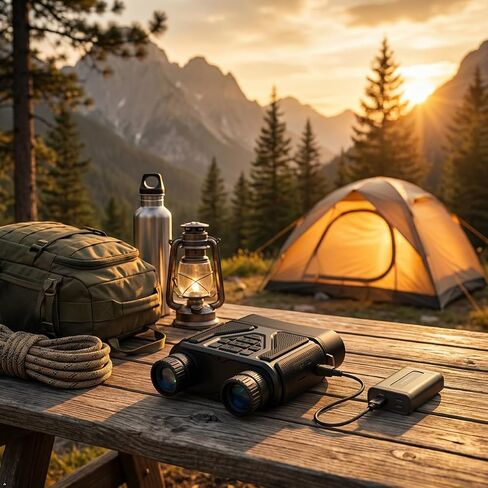Night Vision Goggles-Digital Night Vision Binoculars with 8X Zoom & 32GB Card, 4000mAh Rechargeable IR Night Vision for Complete Darkness, Camping Gear, Gifts for Men in Kuwait
