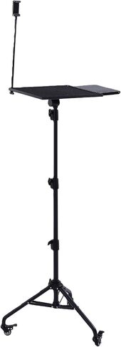 Zunate Laptop Tripod Stand with Wheels, Height Projector Floor Mount with Tray and Gooseneck Phone Holder for Office and Presentation Utility in Kuwait