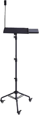 Zunate Laptop Tripod Stand with Wheels, Height Projector Floor Mount with Tray and Gooseneck Phone Holder for Office and Presentation Utility in Kuwait