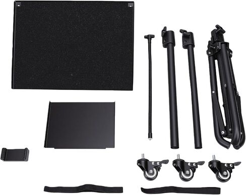 Zunate Laptop Tripod Stand with Wheels, Height Projector Floor Mount with Tray and Gooseneck Phone Holder for Office and Presentation Utility in Kuwait